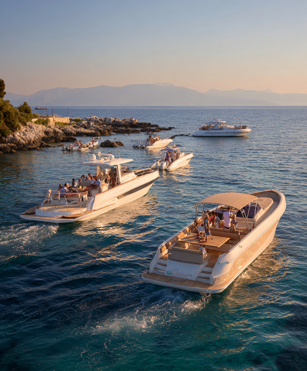 A Private Boat to Paxos from Corfu